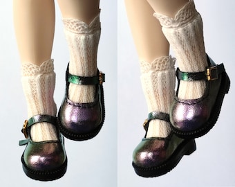 T04 3.2cm PURPLE Bug Blythe doll shoes Blythe doll low shoes ob24 ob22 Obitsu Monst Azone doll shoes Mary Jane shoes for Blyth
