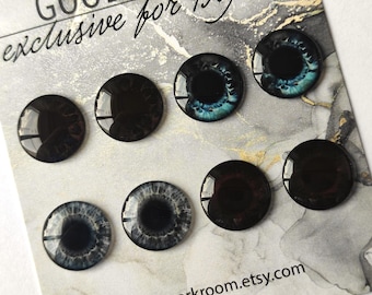 E2-01 ONE pair or FOUR pairs dark and brown eye chips for Blythe Thin Glass Neo Blythe doll eyechips Eyes set