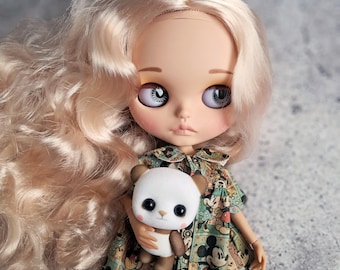 BL-14 Blythe doll, Gift for girls, Children gift, Blythe doll, doll in clothes and shoes, blonde wavy hair Blythe doll