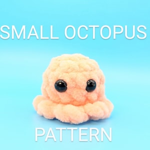 Small Octopus Crochet Pattern Amigurumi Toy Sea Animal Instant Digital Download PDF Tutorial DIY Cute Octo Mini Tiny Soft Baby Toys Plushie