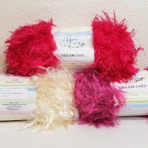 Dream Girl Yarn Bee : Super Soft Feathery Eyelash Yarn - Teresa Pink