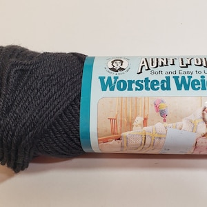 Aunt Lydia&#39;s Black Worsted Weight Yarn - 3.5oz Acrylic Skein