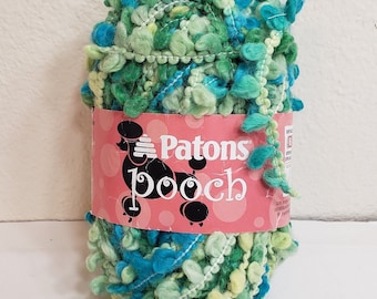 Patons Pooch Yarn: Teal Leaves, Super Bulky 6