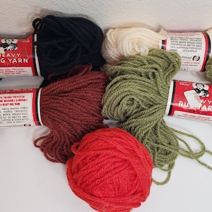 1 Skein Aunt Lydia&#39;s Heavy Rug Yarn, 2 Available without Label Orange, 1.6-1.85oz, 70yds, 100% Kodel Polyester, Machine Wash and Dry