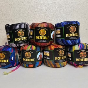 Rainbow Incredible Ribbon Yarn Lion Brand Yarn Specialty Yarn