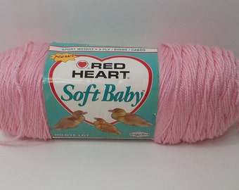 3-Ply Sport Weight 100/% Acrylic Color #13 Light Rose Bucilla Sport Yarn Dye Lot # 2637.