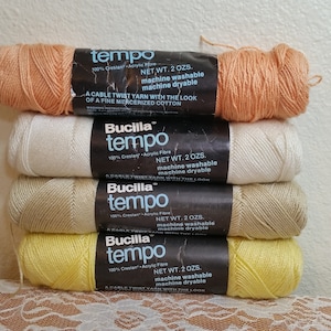 Bucilla Tempo Yarn: 2oz Acrylic Cable Twist, Discontinued
