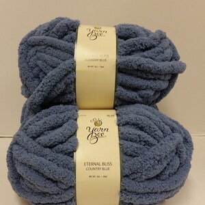  Yarn Bee Spa Blue Yarn for Knitting & Crocheting – Jumbo  Eternal Bliss Yarn Skein – Thick Knitting Polyester Yarn - Soft Chunky Yarn  for Crocheting Blankets, Afghans, Hats, & More –