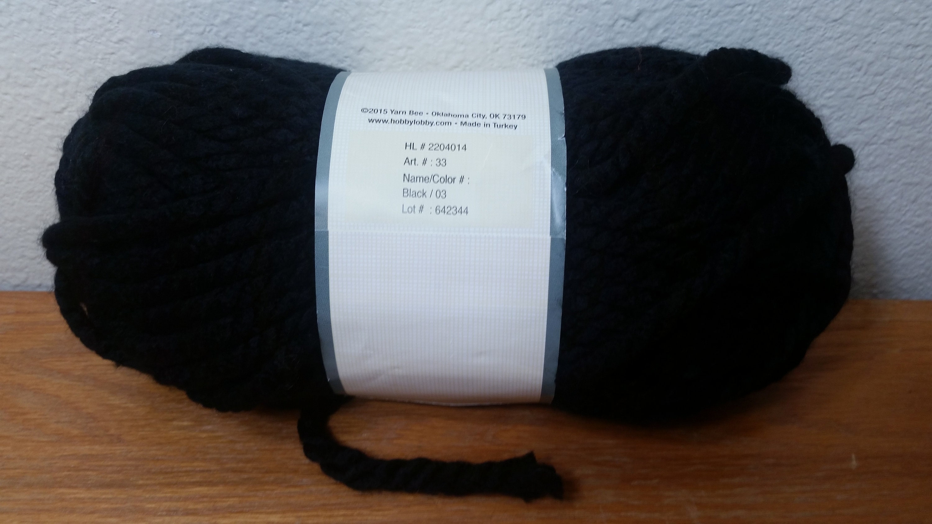 1 Skein 2 Skeins Available in Black Yarn Bee Soft & Sleek Super Bulky Yarn,  8oz/227g, 70yds/64m, Super Bulky 6 