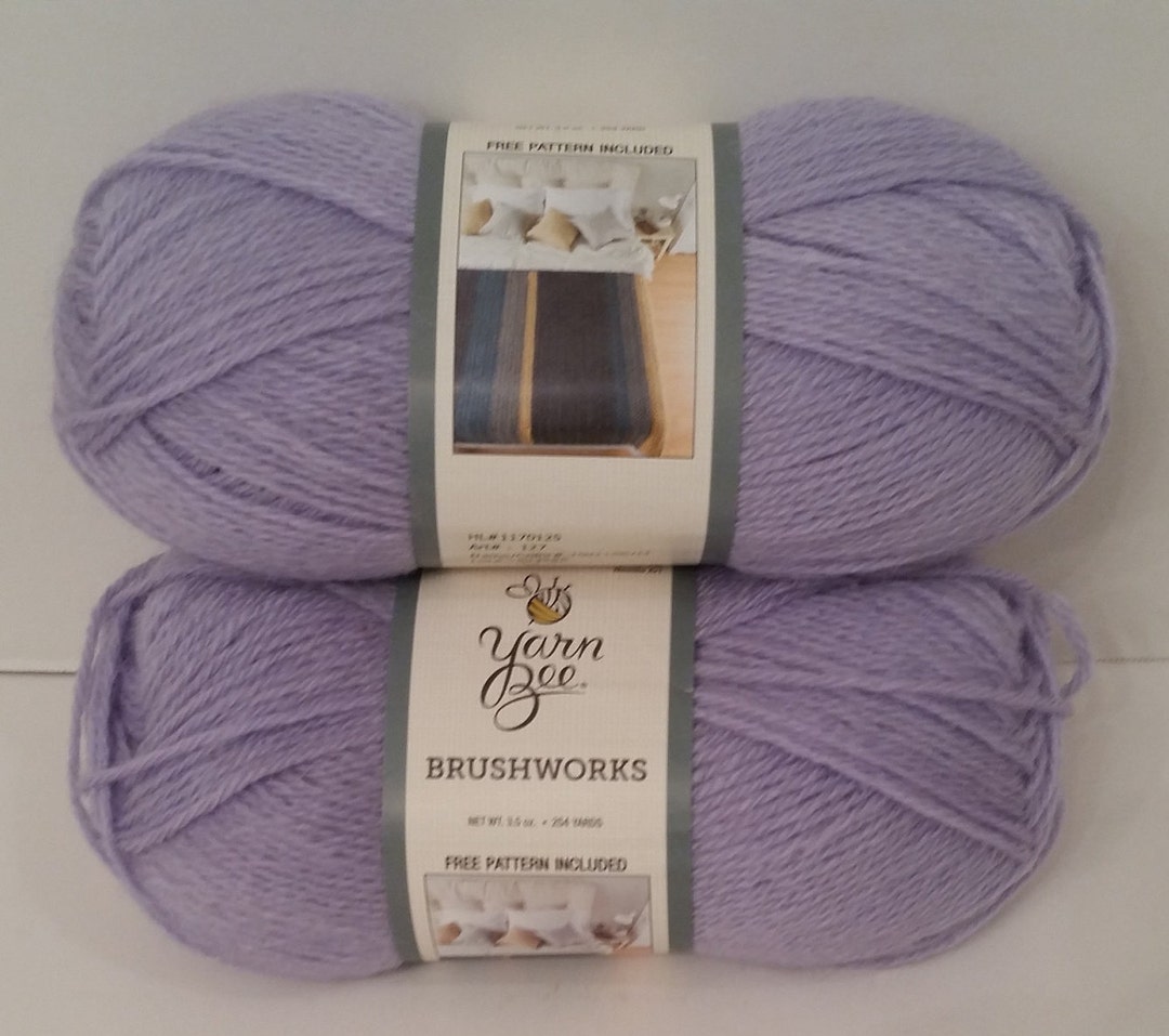 1 Skein 3 Skeins Available Yarn Bee Brushworks Yarn, Hazy Lilac, 3.5oz
