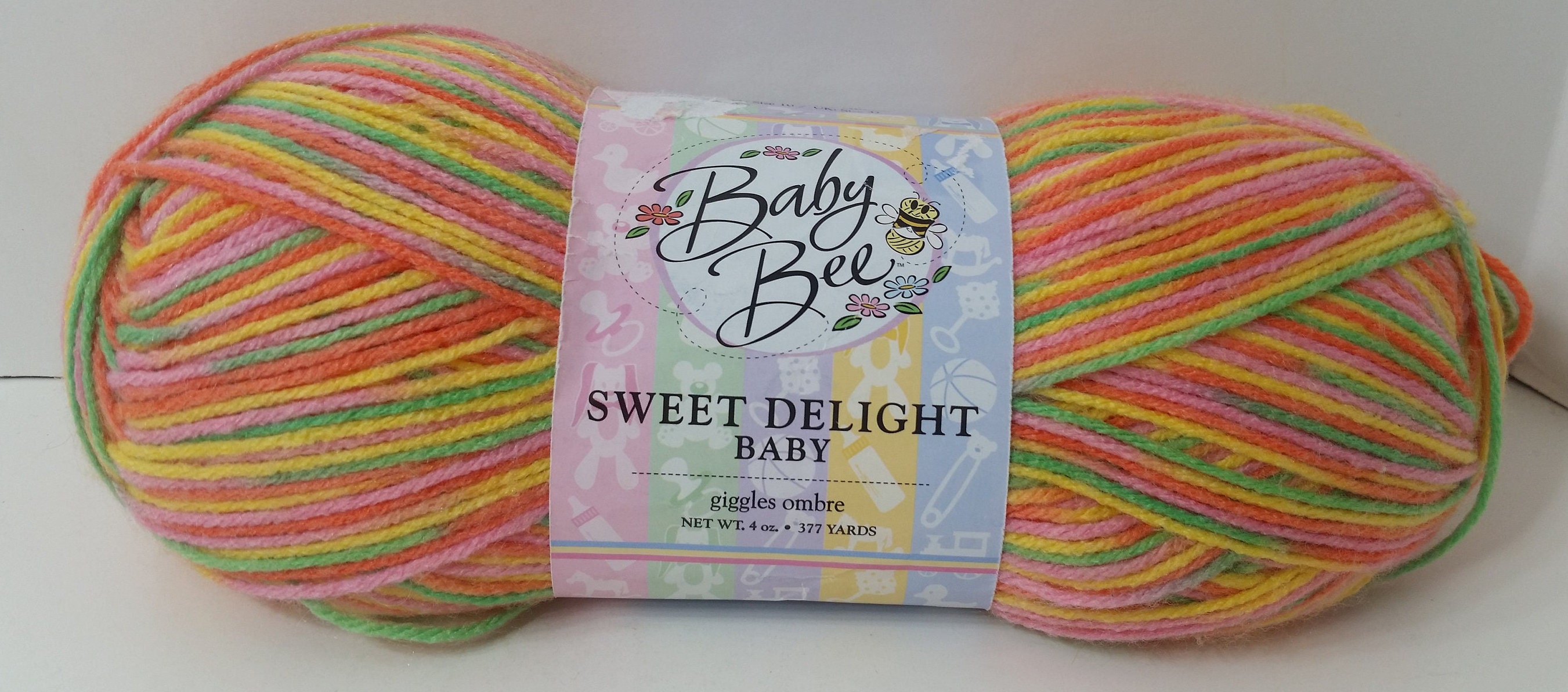 Baby Bee Yarn Sweet Delight Lot of 2 Color is Love you more, 377 yds ea NEW