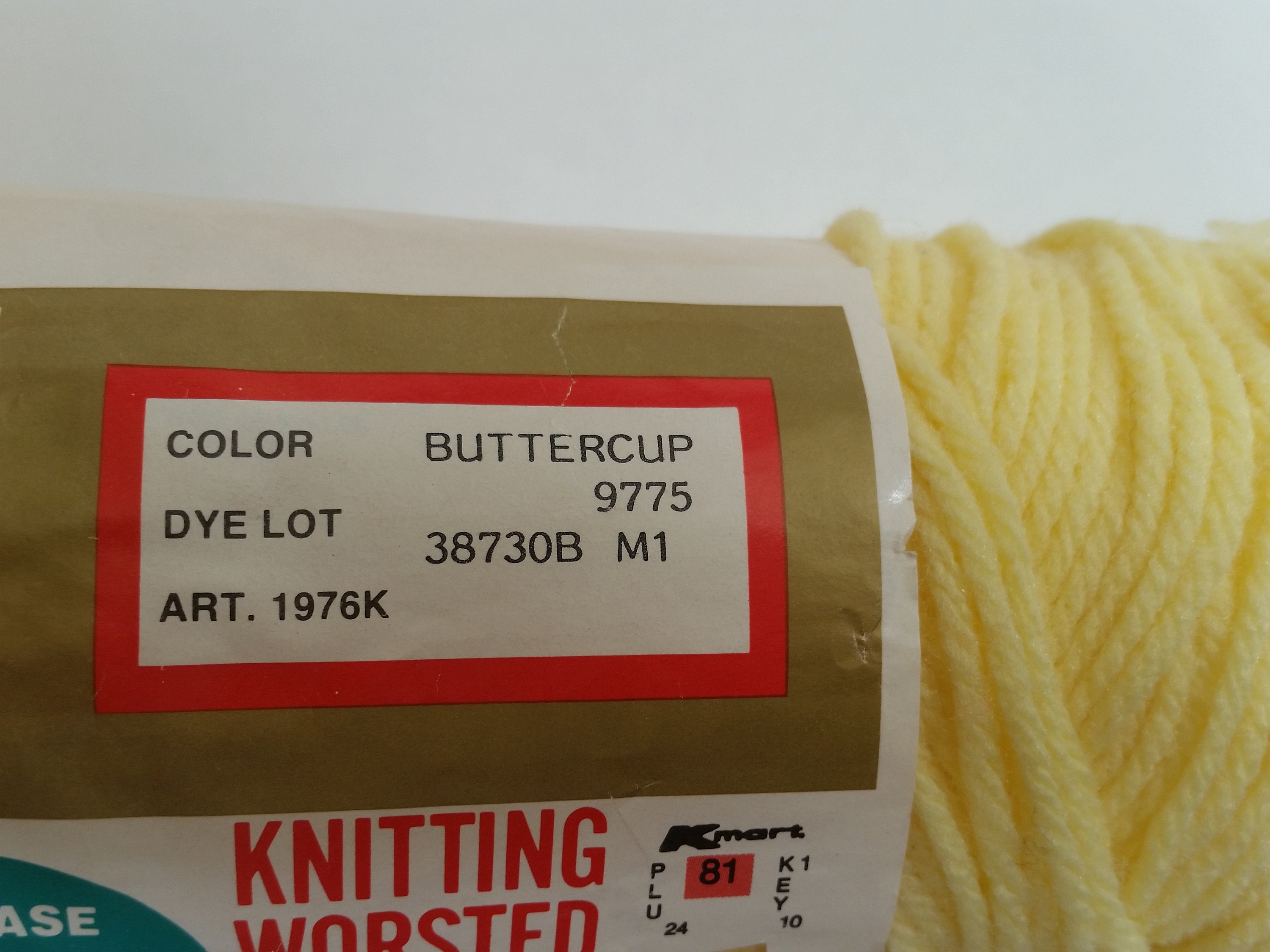Fil à Tricoter Kolor Kraft Super Sayelle - Couleur Jaune Bébé 9012 - 4 Oz (1 Pelote)