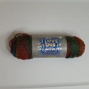 Brights Acrylic Yarn Skein: Turquoise, Coral, Fuchsia, Blues