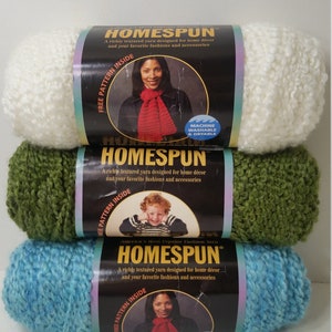 1 Skein (20 Hepplewhite Available) Lion Brand Homespun Yarn, 6oz/170g, 185yds/169m
