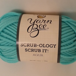 Scrub-Ology Scrub it! Yarn, Aqua, 3oz, Bulky 5