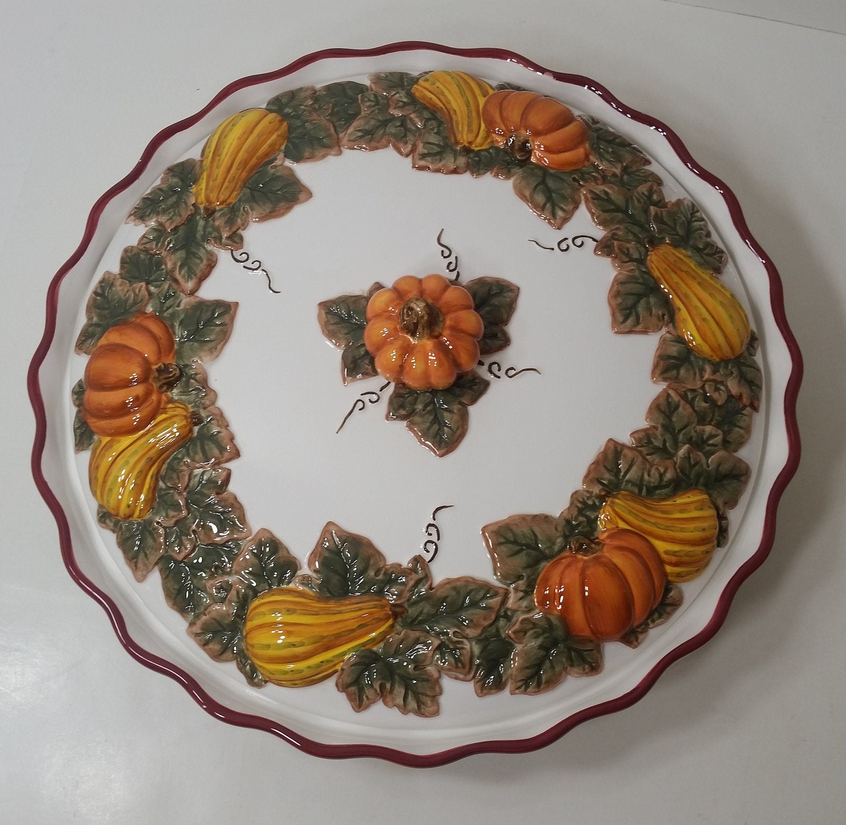 Vintage Covered Pie Plate Styleeyes by Braum Bros Etsy