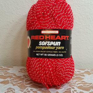 Vintage rood hart zachtgesponnen pompadourgaren: volledige/gedeeltelijke streng