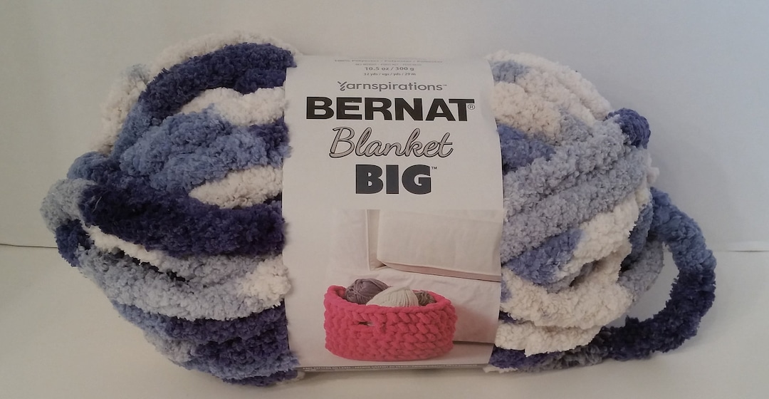 1 Skein 10 Skeins Available Bernat Blanket Big Yarn moody Blues 10.5oz