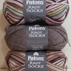 Patons Kroy Socks Yarn: Super Fine Wool Blend, 1.75oz/50g