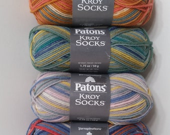 MIDNIGHT COLORS - Patons Kroy Socks FX Yarn is 1.75oz, 166yds Super Fine  Weight (1) Sock Yarn. A Blend of 75/25% Wool/Nylon (50g