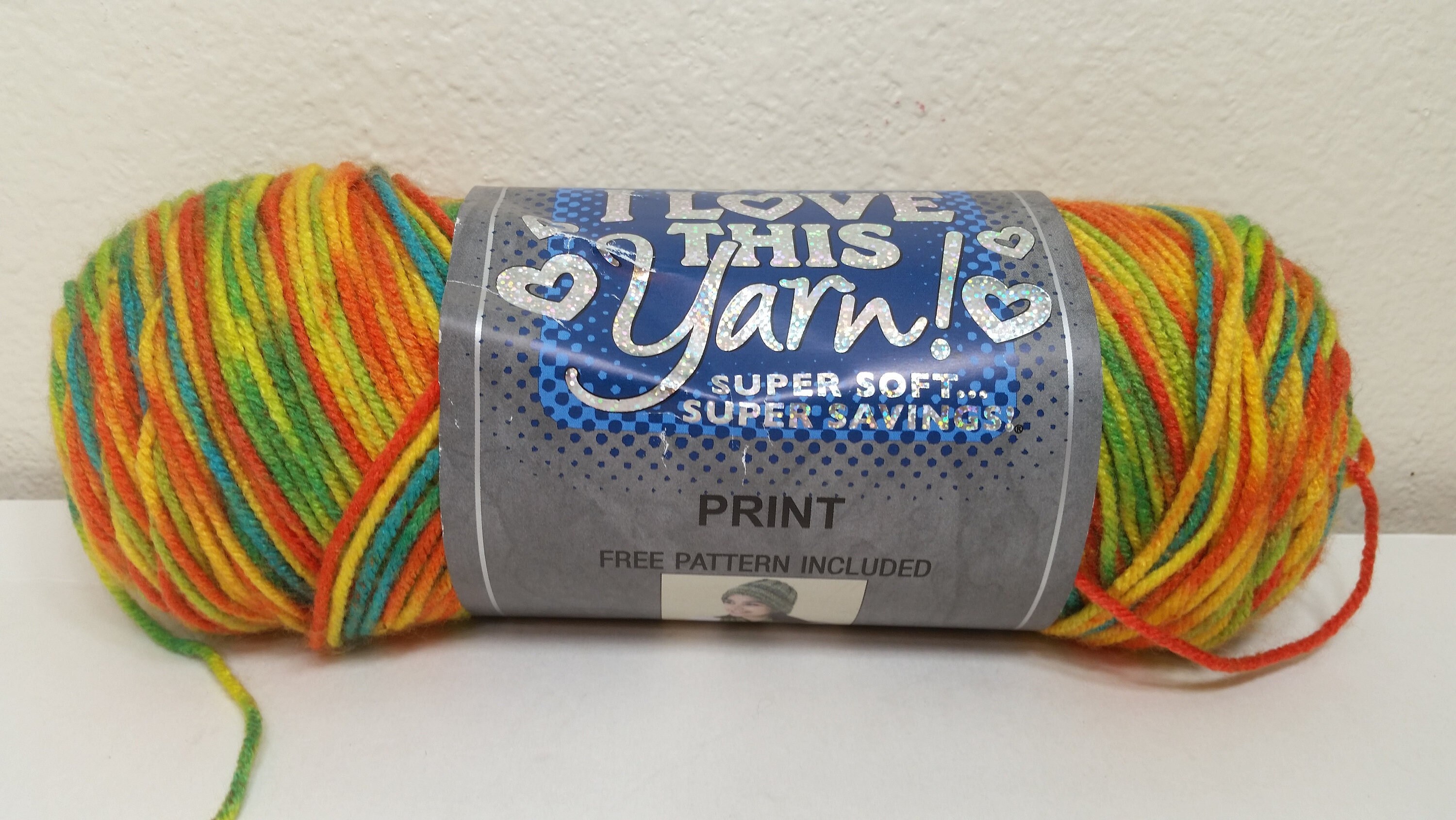 I Love This Yarn! Super Soft Acrylic Medium Weight Yarn - Partial Skein  Yellow