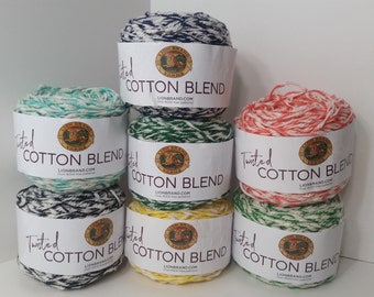 1 Skein 38 Skeins From 7 Colors Lion Brand Twisted Cotton Blend