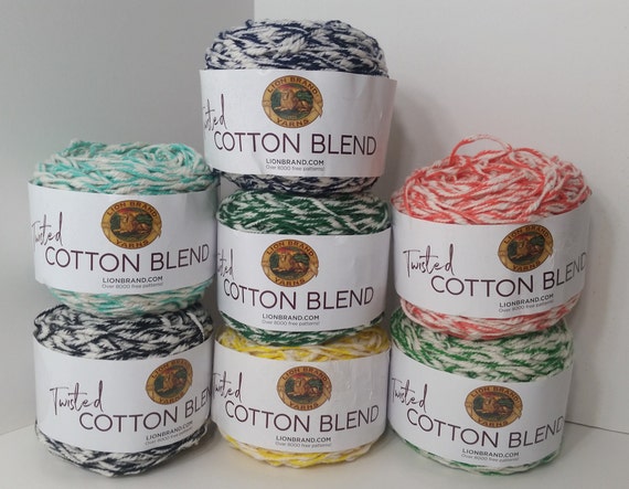 Lion Brand Twisted Cotton Blend Yarn - 3.5oz/100g