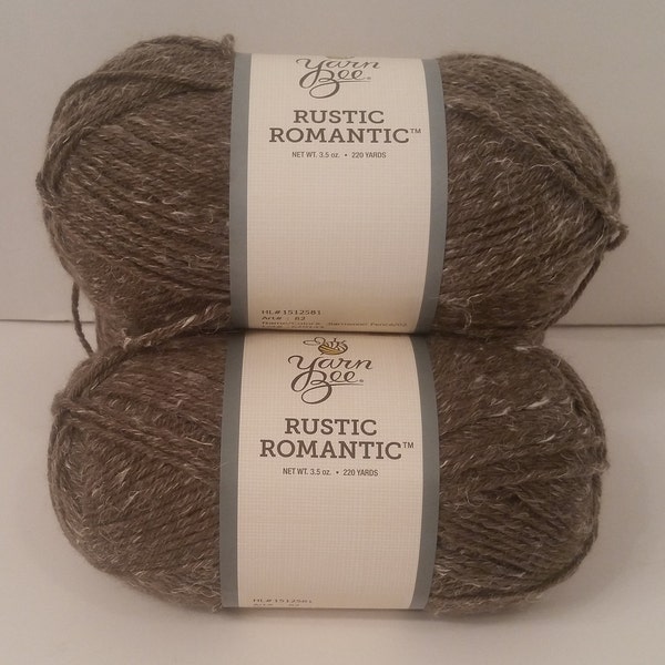 1 Skein (7 Skeins Available, 2 Dye Lots) Yarn Bee Rustic Romantic Yarn, Barnwood Fence, 3.5oz/100g, 220yds/208m, Medium 4