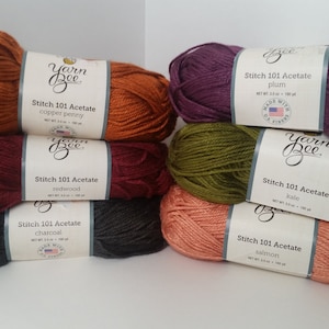 Stitch 101 Acetate Yarn Bee, 3.5oz, Medium 4: Several Colors