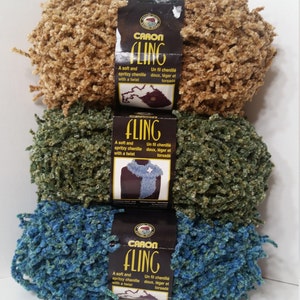 Caron Fling Garn: Misty Blue Chenille, Basic 5 (37yds/50g)