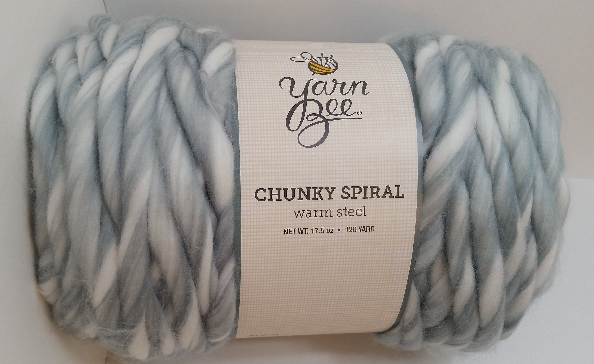 1 Skein 4 Skeins Available, SOME DISHEVELED Yarn Bee Chunky Knit Yarn,  Light Grey, 17.5oz/497g, 30y/27m, Jumbo 7, Hand Wash, Lay Flat 