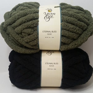 1 Skein (4 Skeins Available in Black) Yarn Bee Eternal Bliss Yarn, 8oz/226g, 28yds/25.6m, Jumbo 7