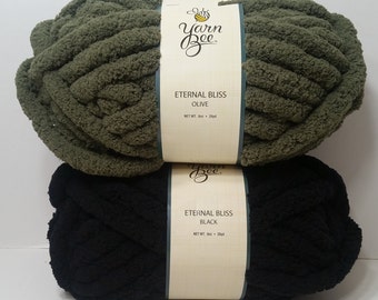 1 Skein (4 Skeins Available in Black) Yarn Bee Eternal Bliss Yarn, 8oz/226g, 28yds/25.6m, Jumbo 7