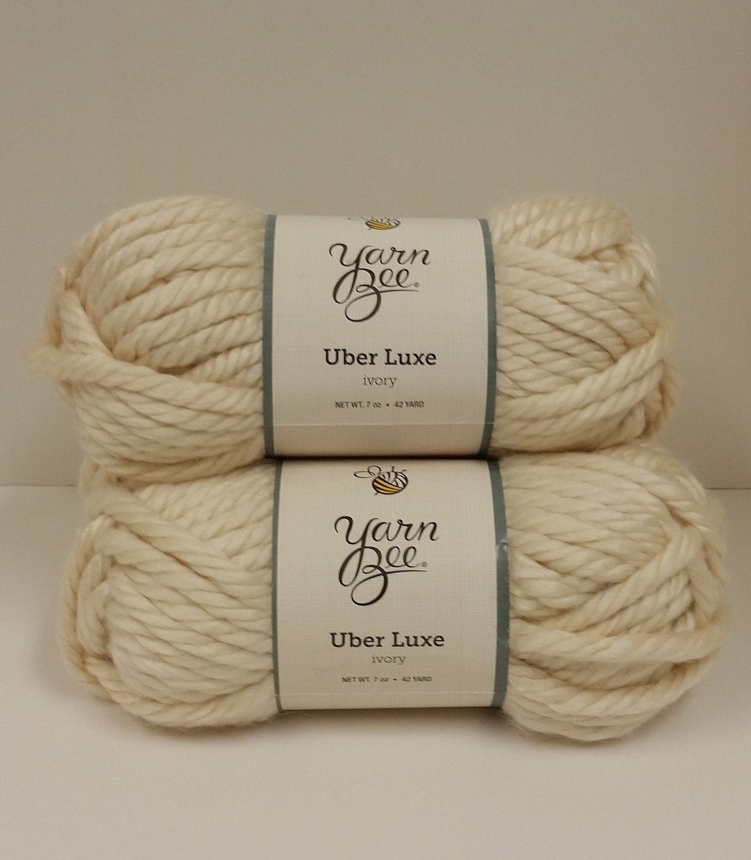 1 Skein dye Lot 004216 Yarn Bee Uber Luxe Yarn Color Ivory Etsy UK