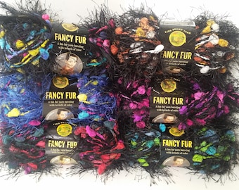 Lion Brand Fancy Fur Yarn: Ögonfransgarn med slubbar