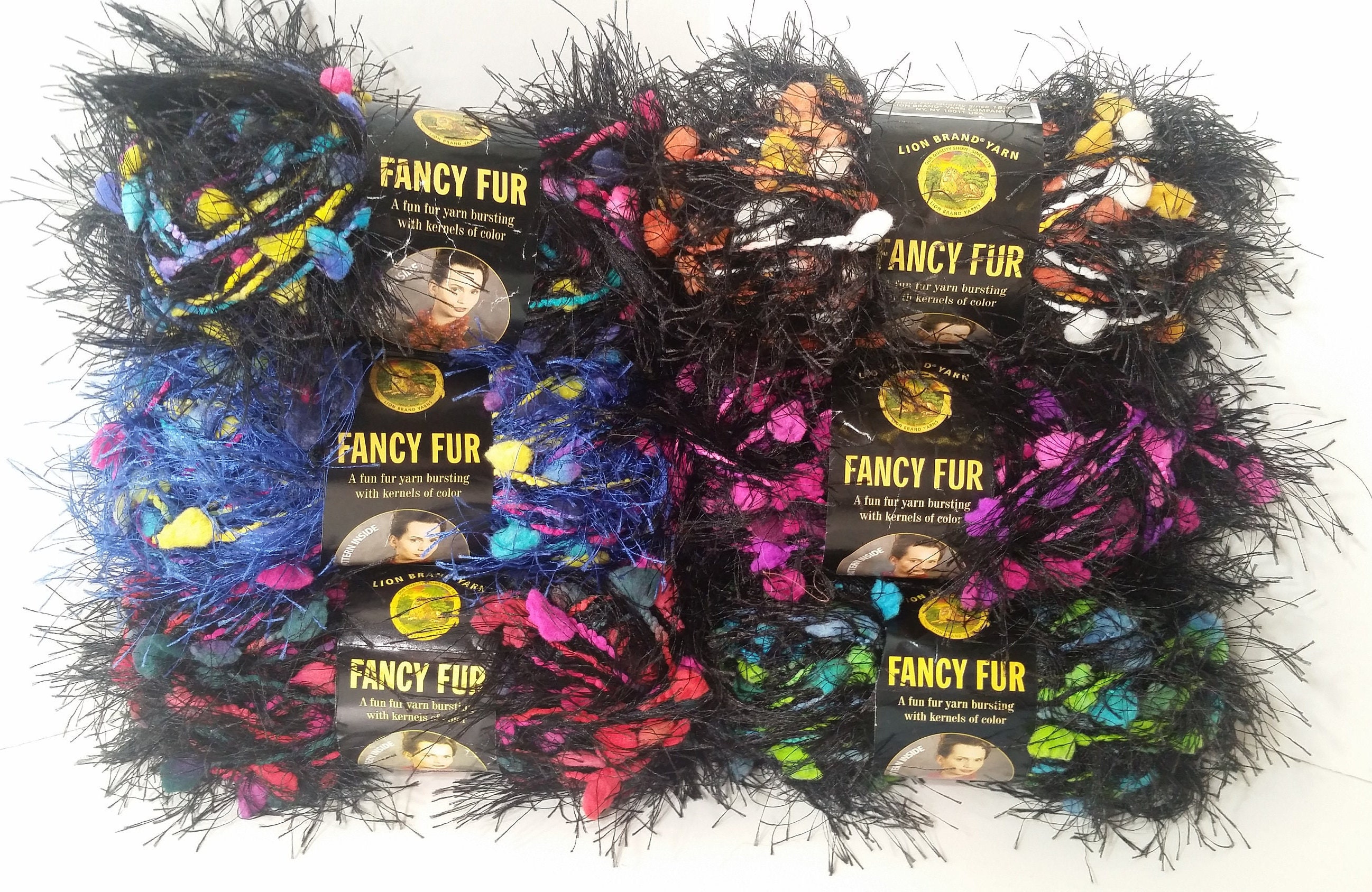 1 Skein 244 Skeins Available Lion Brand Fancy Fur Yarn in 6 Colors