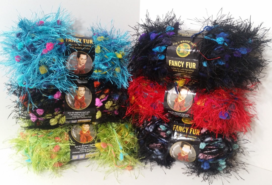 1 Skein 381 Skeins Available Lion Brand Fancy Fur Yarn in 6 Colors, 1.75  Oz/50g, 39 Yds/35m -  Canada