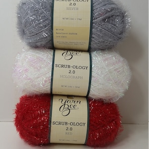 Scrub-Ology 2.0 Yarn: Red, Holograph, or Silver - 3oz/85g