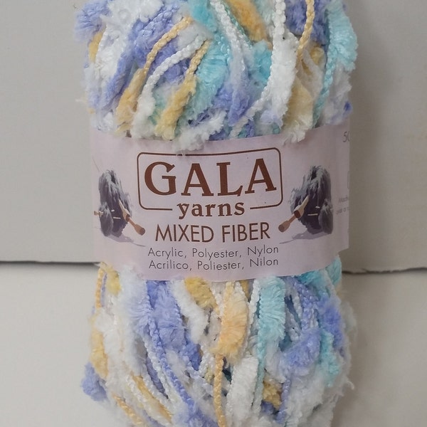 1 Skein ( 10 Skeins Available) Gala Yarns, Pale Colors ( no color name, no dye lot ), 50g, 1.76oz ( no yardage given)