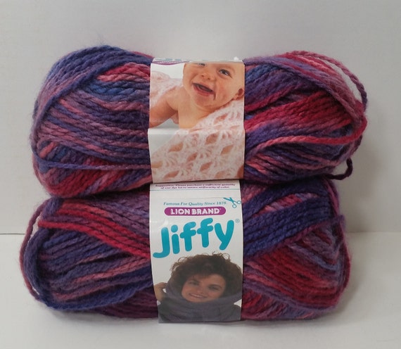 1 Skein 14 Skeins Available, Dye Lot 42658 Lion Brand Jiffy Yarn