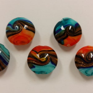 Set of 5 Glass Bead Magnets