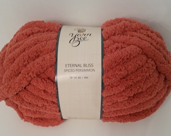 1 Skein ( Dye Lot 62114) Yarn Bee Eternal Bliss Yarn, Spiced Persimmon, 8oz/226g, 28yds/25.6m, Jumbo 7, Polyester
