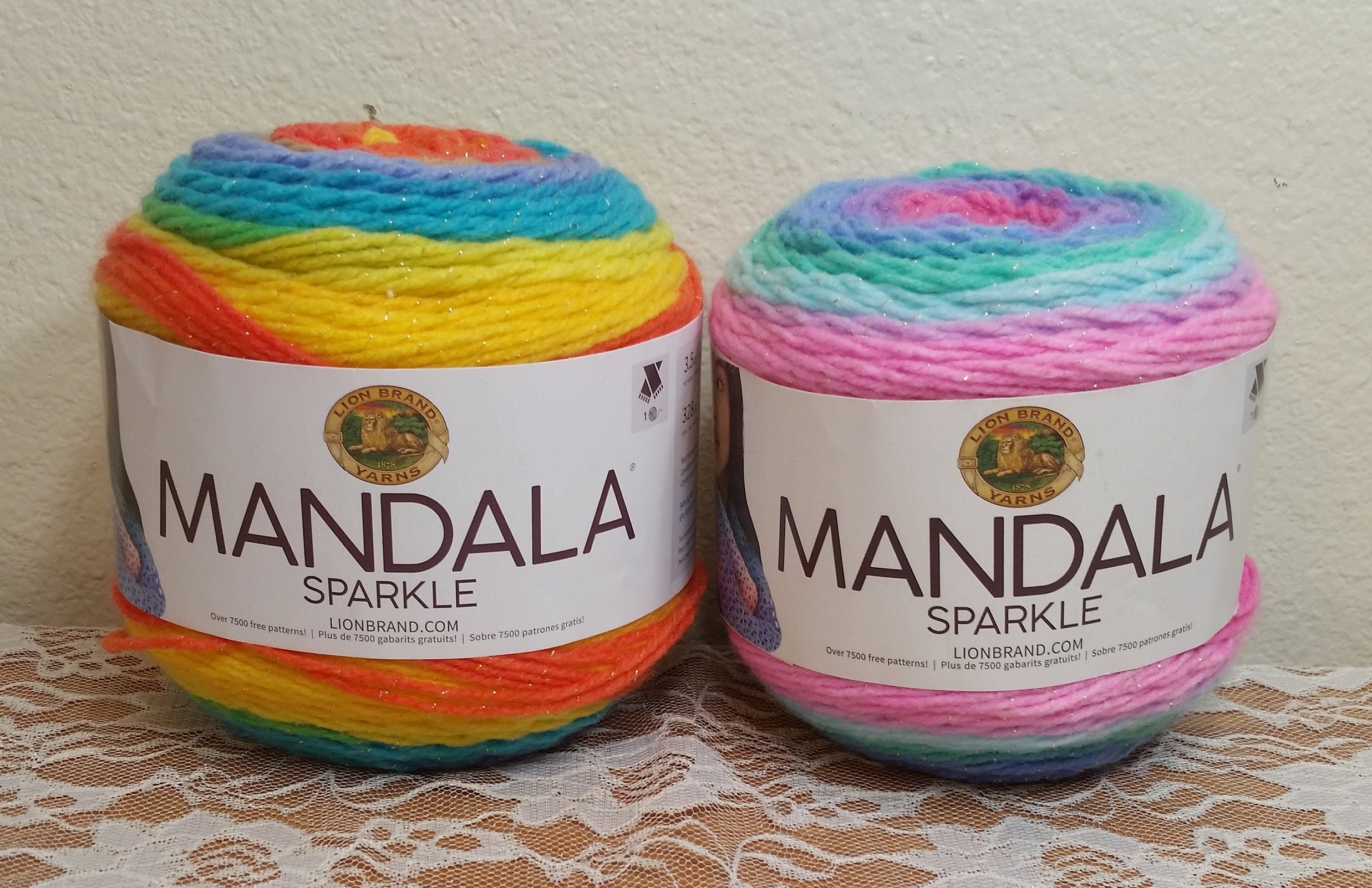 Lion Brand Mandala Sparkle Yarn: Draco, Light 3, Acrylic Blend - Etsy