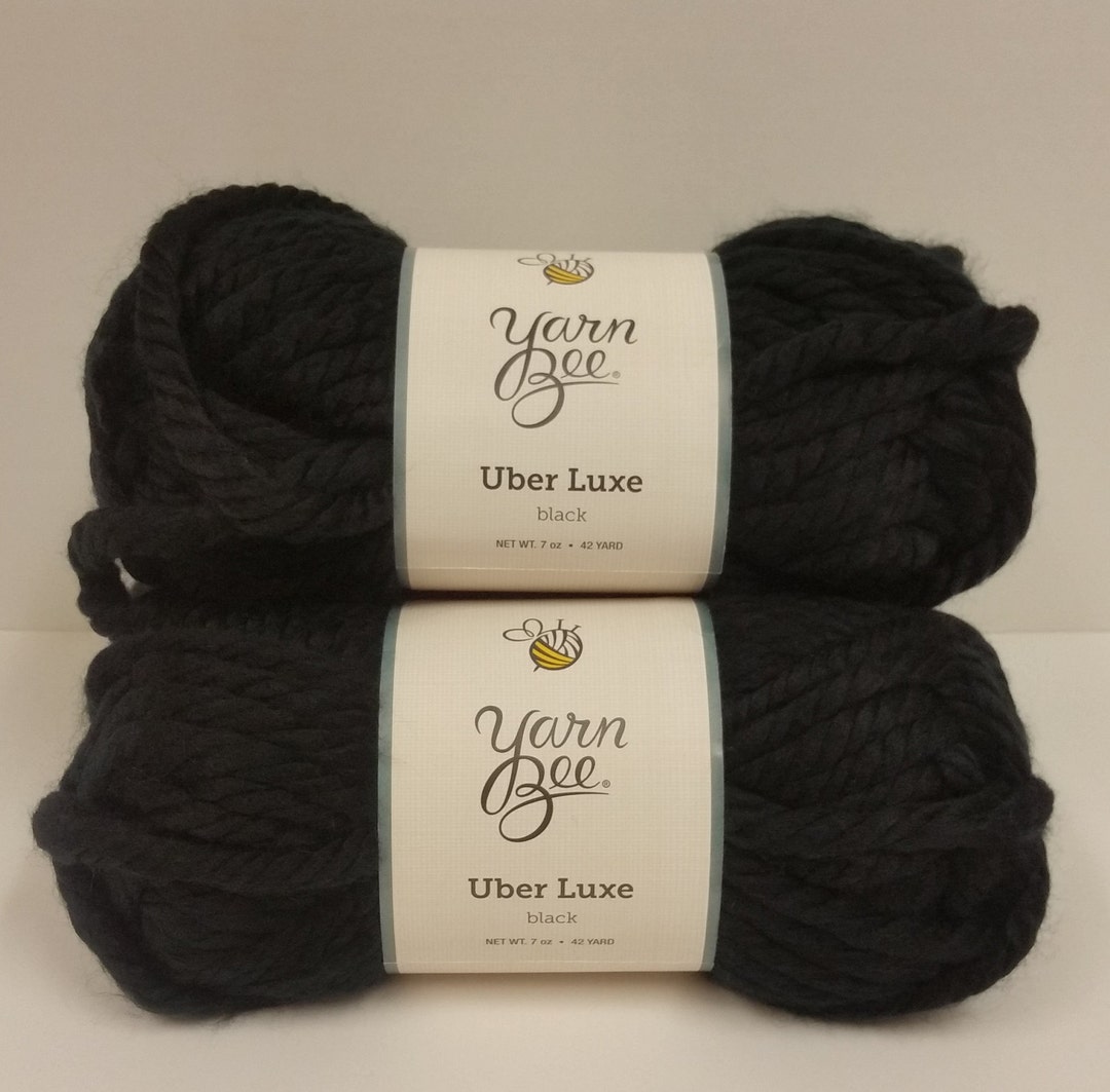 1 Skein Yarn Bee Uber Luxe Yarn Color Black Dye Lot 001144 Etsy