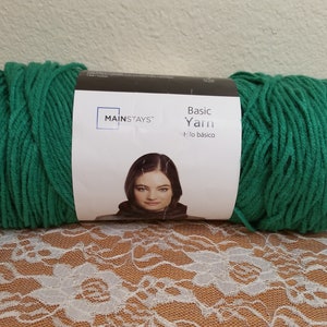 Mainstays Basic Yarn, Evergreen, 7oz, 397y, Medium 4