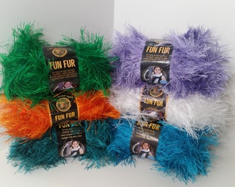 Lion Brand Fun Fur Yarn, 1.75oz, 64yds, Bulky 5