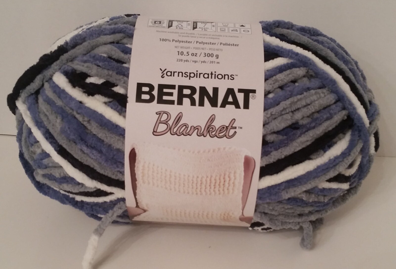 Bernat Blanket Big Ball Yarn Faded Blues
