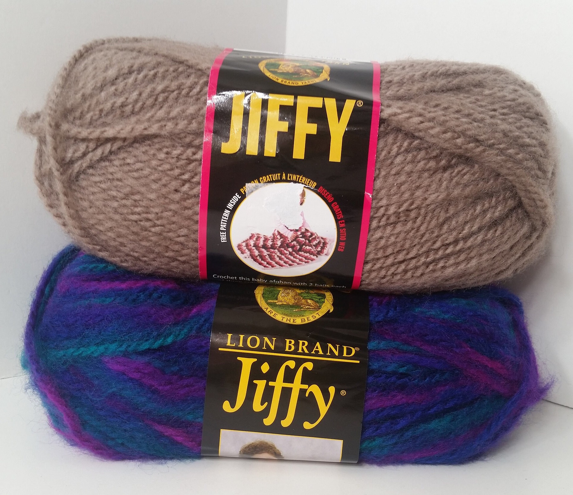 1 Skein 8 Skeins Available From 2 Colors Lion Brand Jiffy Yarn, Mohair-look  Yarn, Machine Wash/dry 
