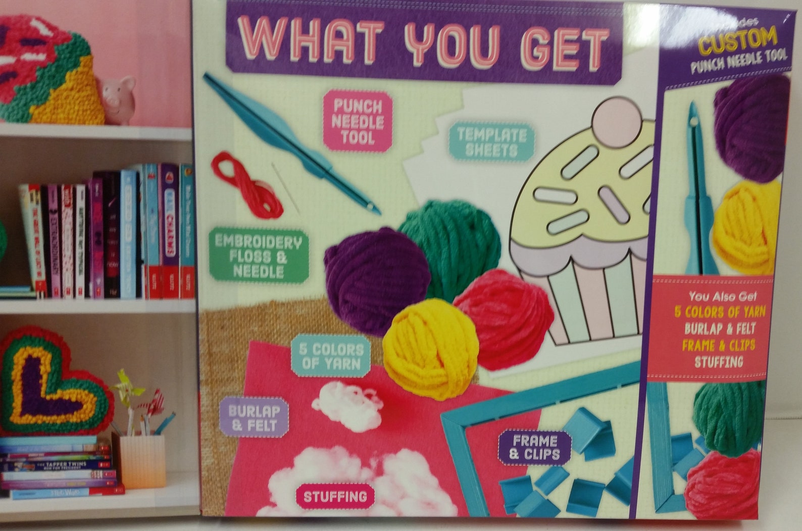 Punch Yarn Pillow Kit by Klutz for Ages 10 Featuring 8 Etsy