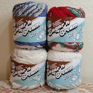Lily Sugar n Cream Scrub Off Yarn: Cotton Blend, Medium 4 (1 Skein)